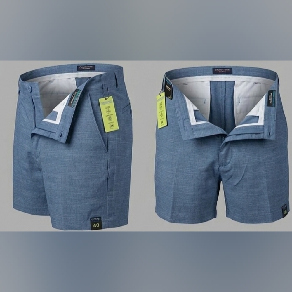 Men's Classic Blue Golf Shorts Comfy Moisture Wicking 40"×9" NWT - Picture 3 of 9
